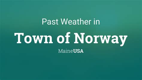 norway maine weather history